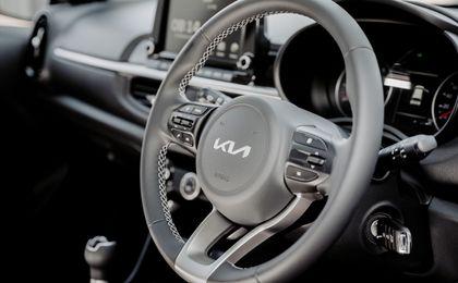 Kia Picanto X Line in Red Steering Wheel View